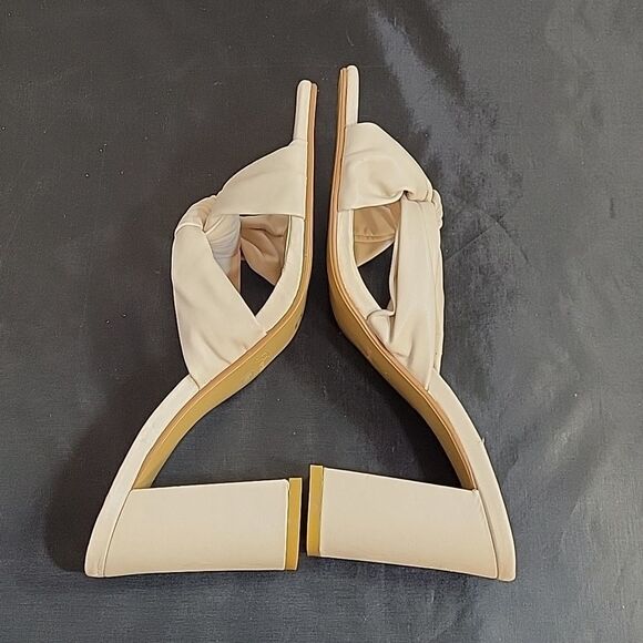 BRAND NEW FOREVER SQUARE TOE BOWTIE SLIDES HEEL BACKLESS CHUNKY HEEL SANDAL - Picture 10 of 15